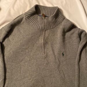 Polo brand Gray half-zip, long sleeve sweater
